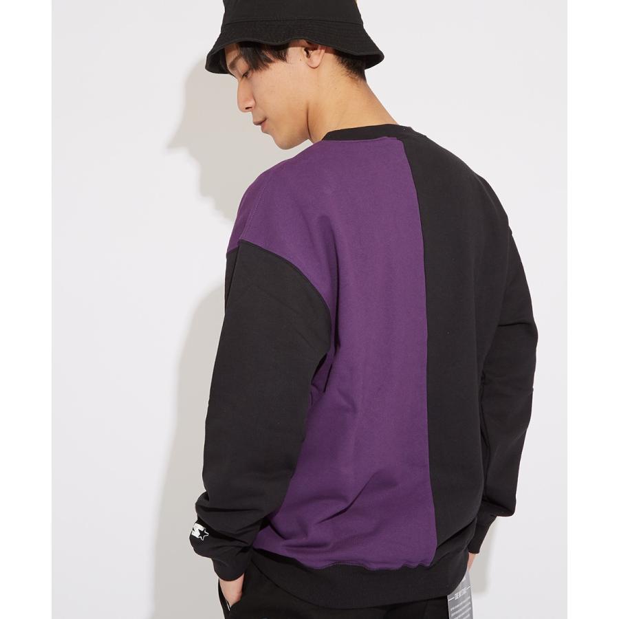 STARTER BLACK LABEL スターターブラックレーベル トレーナー メンズ スウェットトレーナー バイカラー クルーネック ロゴ 刺繍 大きいサイズ スエット ブランド | improves | 05