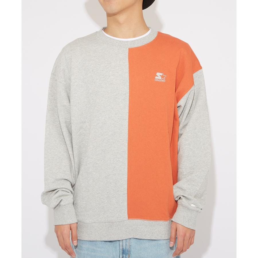 STARTER BLACK LABEL スターターブラックレーベル トレーナー メンズ スウェットトレーナー バイカラー クルーネック ロゴ 刺繍 大きいサイズ スエット ブランド | improves | 09