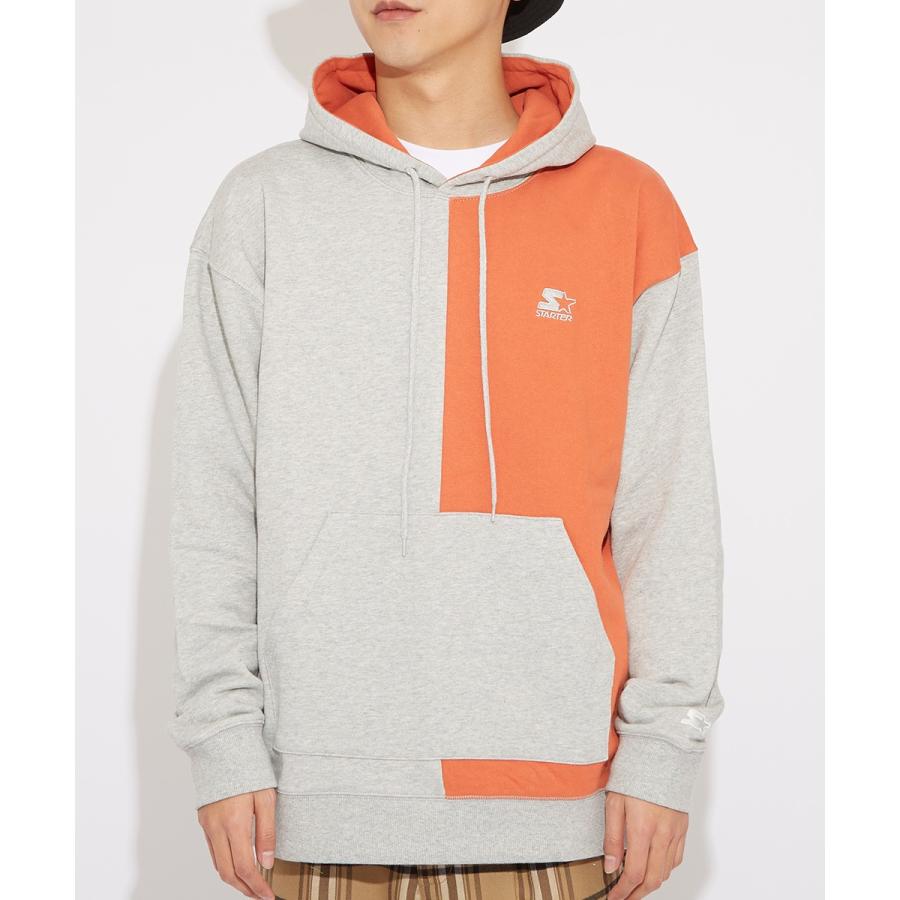 STARTER BLACK LABEL スターターブラックレーベル プルオーバーパーカー メンズ スウェットパーカー バイカラー 長袖 ロゴ 刺繍 ゆったり 大きいサイズ ブランド | improves | 10