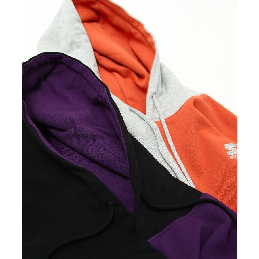 STARTER BLACK LABEL スターターブラックレーベル プルオーバーパーカー メンズ スウェットパーカー バイカラー 長袖 ロゴ 刺繍 ゆったり 大きいサイズ ブランド | improves | 13