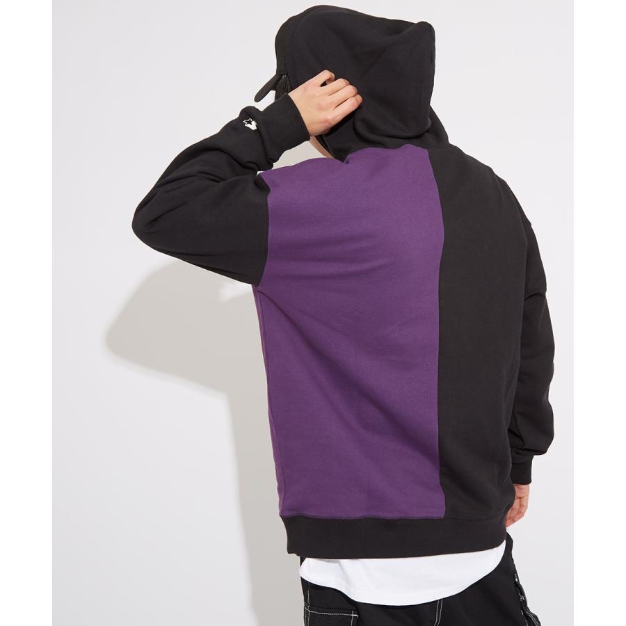 STARTER BLACK LABEL スターターブラックレーベル プルオーバーパーカー メンズ スウェットパーカー バイカラー 長袖 ロゴ 刺繍 ゆったり 大きいサイズ ブランド | improves | 06