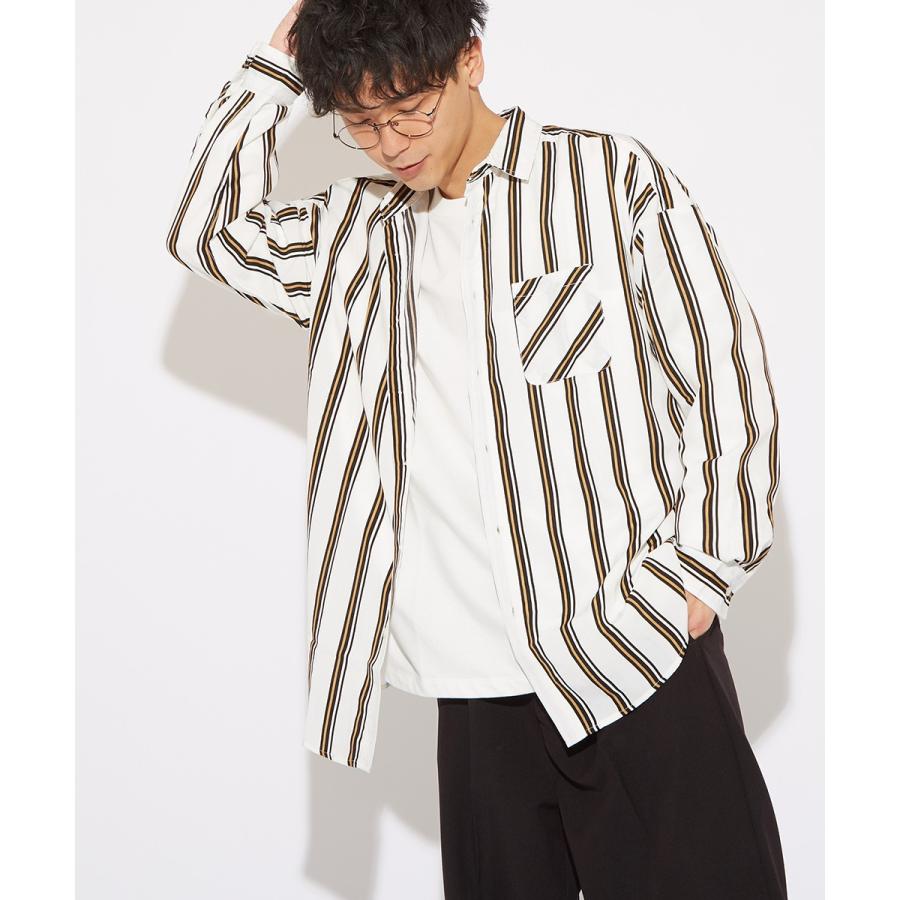 improves（インプローブス） オーバーシャツ メンズ ストライプシャツ