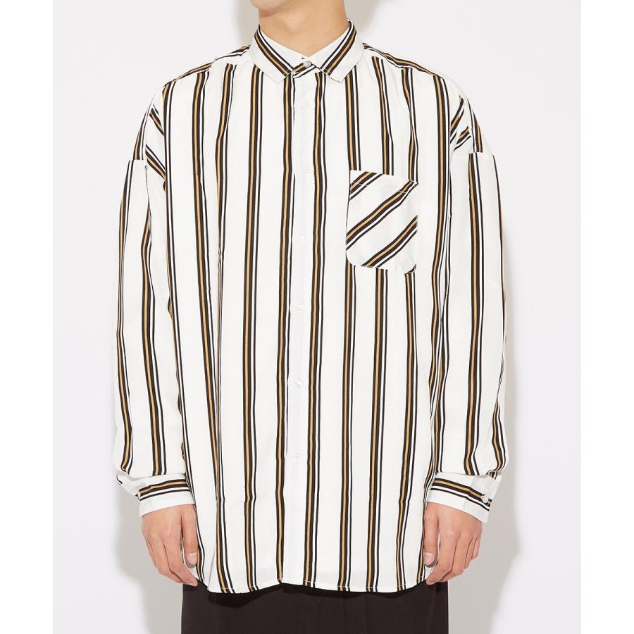 improves（インプローブス） オーバーシャツ メンズ ストライプシャツ