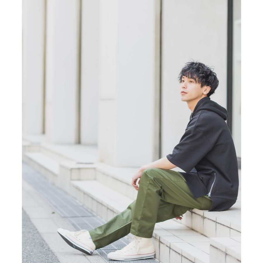 シェフパンツ メンズ イージーパンツ ウエストゴム ワイドパンツ ゆったり 大きいサイズ チノパンツ 黒 青 ストリートファッション improves | improves | 10