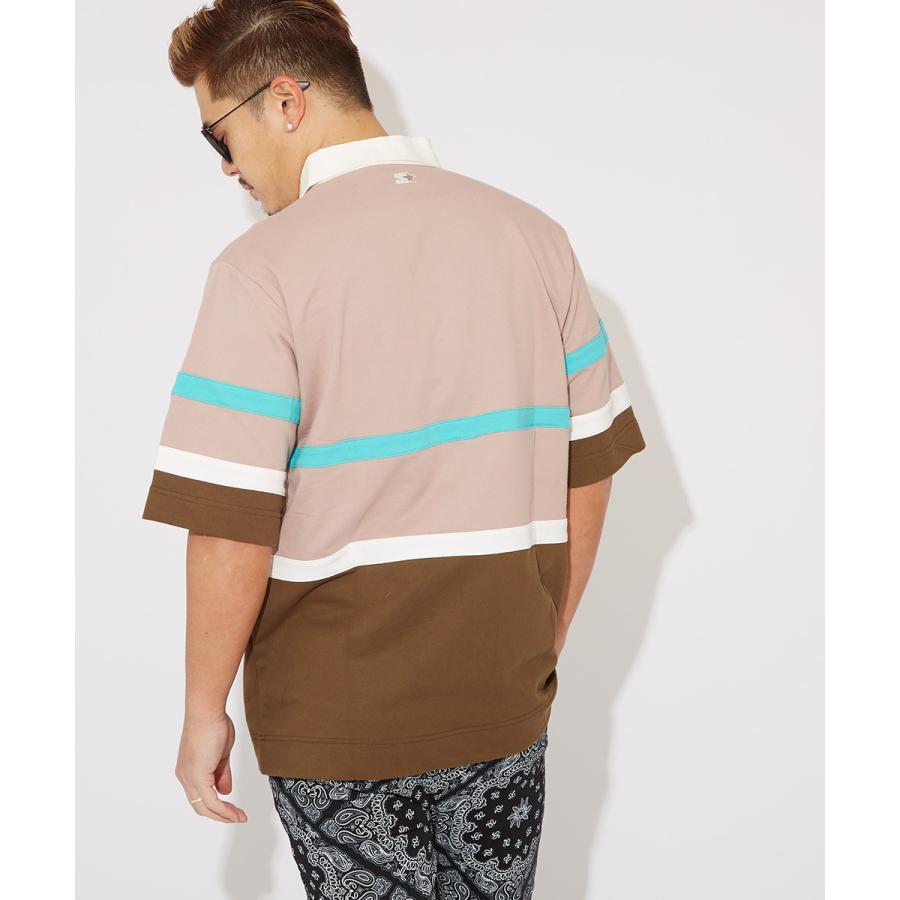 STARTER BLACK LABEL スターターブラックレーベル ポロシャツ メンズ 半袖 ビッグシルエット ラガーシャツ スウェットシャツ ロゴ ライン 大きいサイズ ブランド | improves | 03