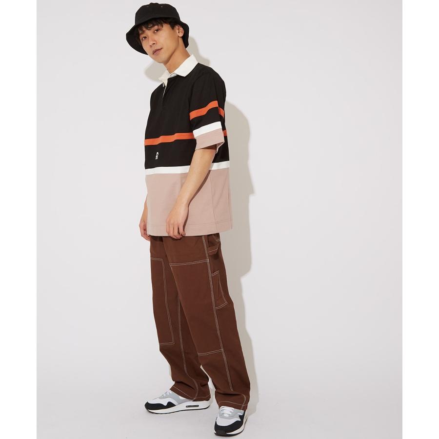 STARTER BLACK LABEL スターターブラックレーベル ポロシャツ メンズ 半袖 ビッグシルエット ラガーシャツ スウェットシャツ ロゴ ライン 大きいサイズ ブランド | improves | 06