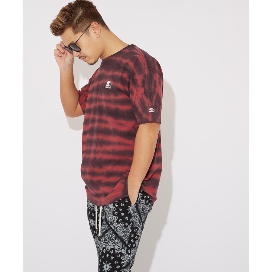 STARTER BLACK LABEL スターターブラックレーベル Tシャツ メンズ 半袖Tシャツ クルーネック タイダイ柄 ロゴ プリントTシャツ ゆったり 大きいサイズ ブランド | improves | 04