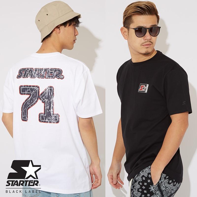 STARTER BLACK LABEL スターターブラックレーベル Tシャツ メンズ 半袖Tシャツ クルーネック ロゴT プリントTシャツ ゆったり 大きいサイズ カットソー ブランド | improves