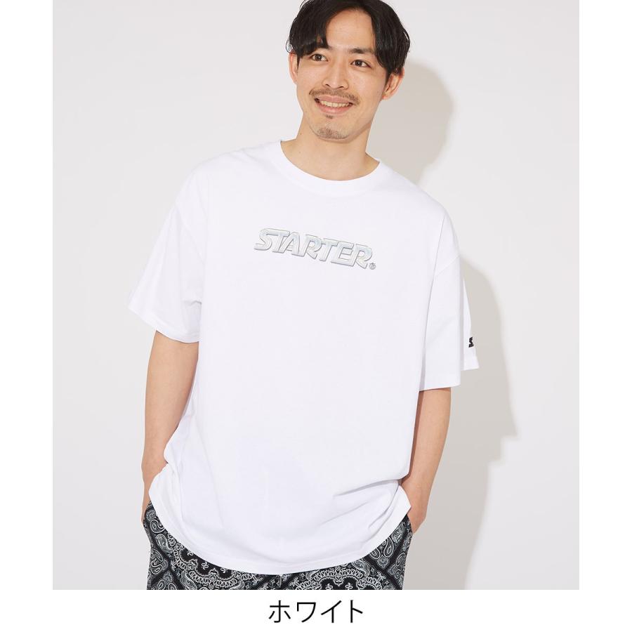 STARTER BLACK LABEL スターターブラックレーベル Tシャツ メンズ 半袖Tシャツ クルーネック ロゴT 刺繍 プリントTシャツ ゆったり 大きいサイズ ブランド | improves | 01