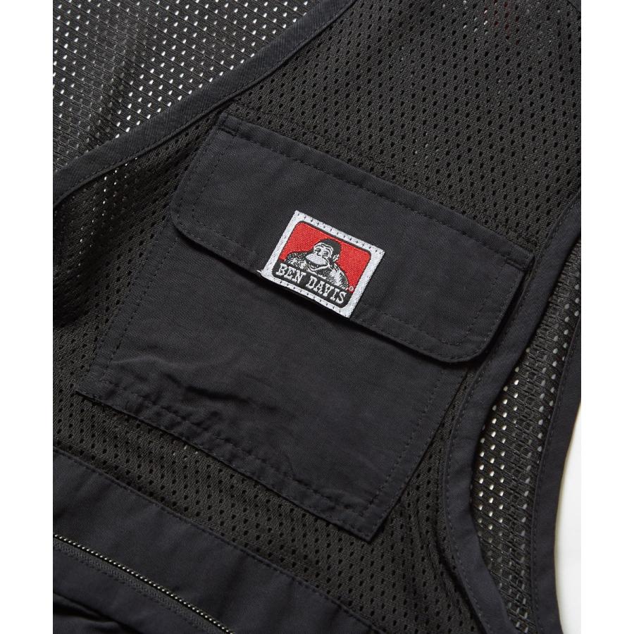 USA製 M 極美品 黒 BEN DAVIS ベンデイビス ワーク ベスト ジレ BEN DAVIS ベンデイビス ジレ ベスト メンズ ワークベスト 前