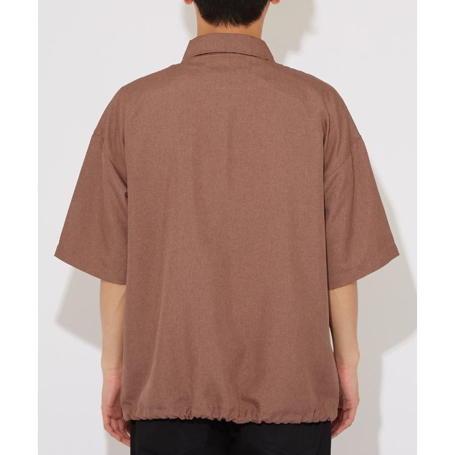 半袖シャツ メンズ シャツジャケット コーチジャケット ビッグシャツ 無地 シンプル ゆったり 大きいサイズ ビッグシルエット オーバーサイズ 白 黒 improves | improves | 15