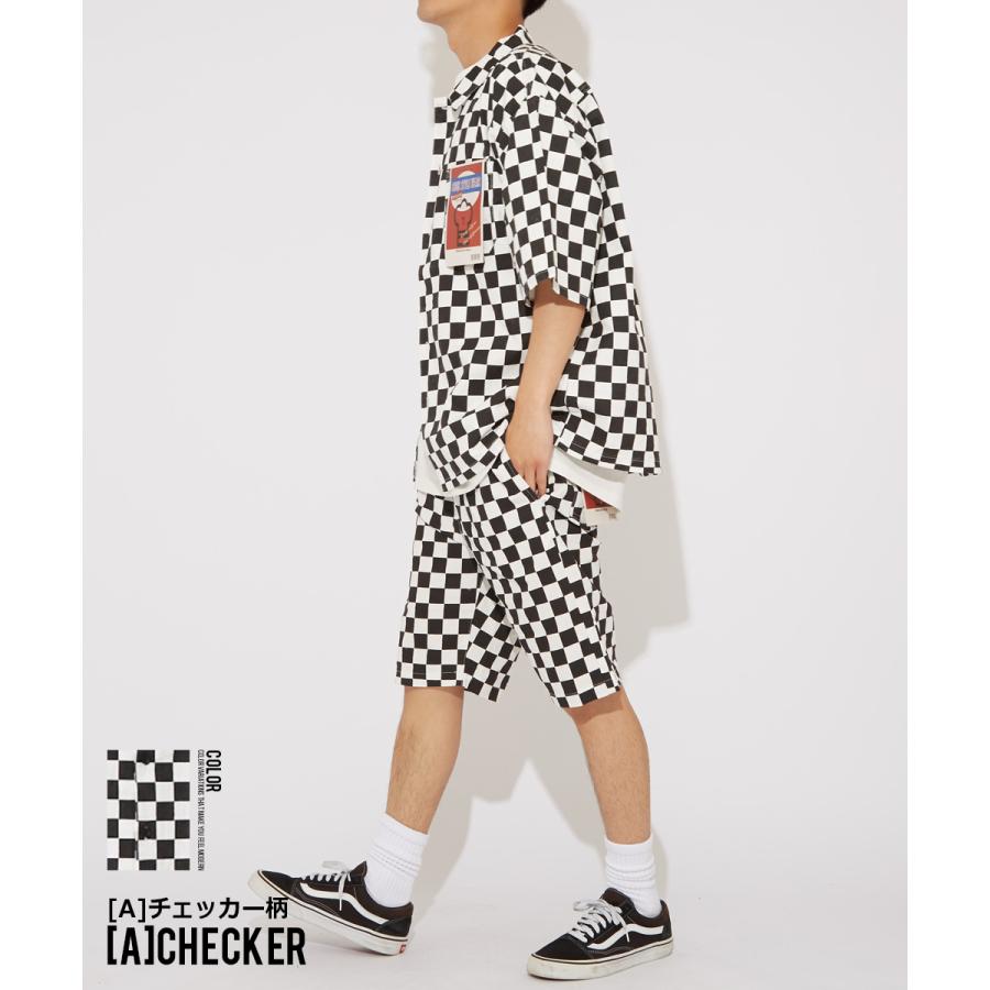 ビッグシャツ メンズ 半袖 柄シャツ 総柄 チェック柄 チェッカーフラッグ ヒョウ柄 レオパード柄 豹柄 ゼブラ柄 ビッグシルエット 大きいサイズ improves | improves | 02