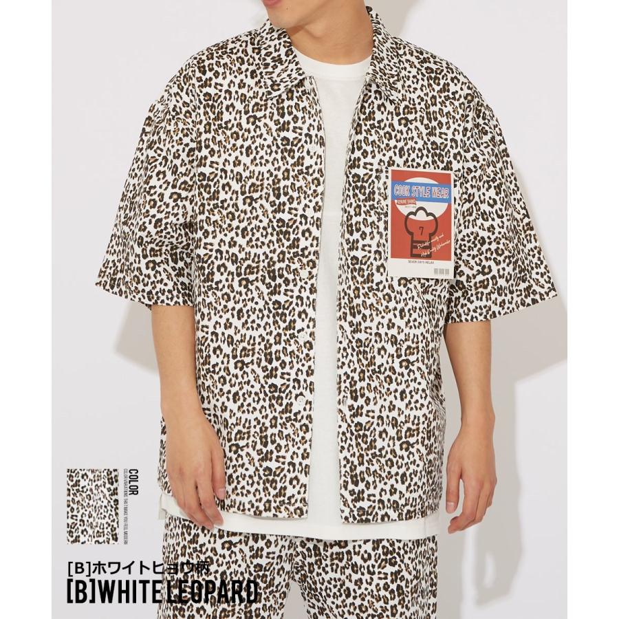 ビッグシャツ メンズ 半袖 柄シャツ 総柄 チェック柄 チェッカーフラッグ ヒョウ柄 レオパード柄 豹柄 ゼブラ柄 ビッグシルエット 大きいサイズ improves | improves | 03