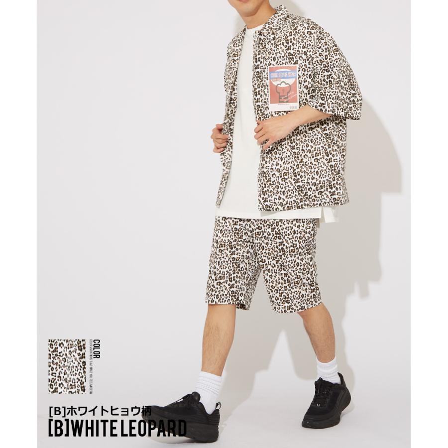 ビッグシャツ メンズ 半袖 柄シャツ 総柄 チェック柄 チェッカーフラッグ ヒョウ柄 レオパード柄 豹柄 ゼブラ柄 ビッグシルエット 大きいサイズ improves | improves | 04