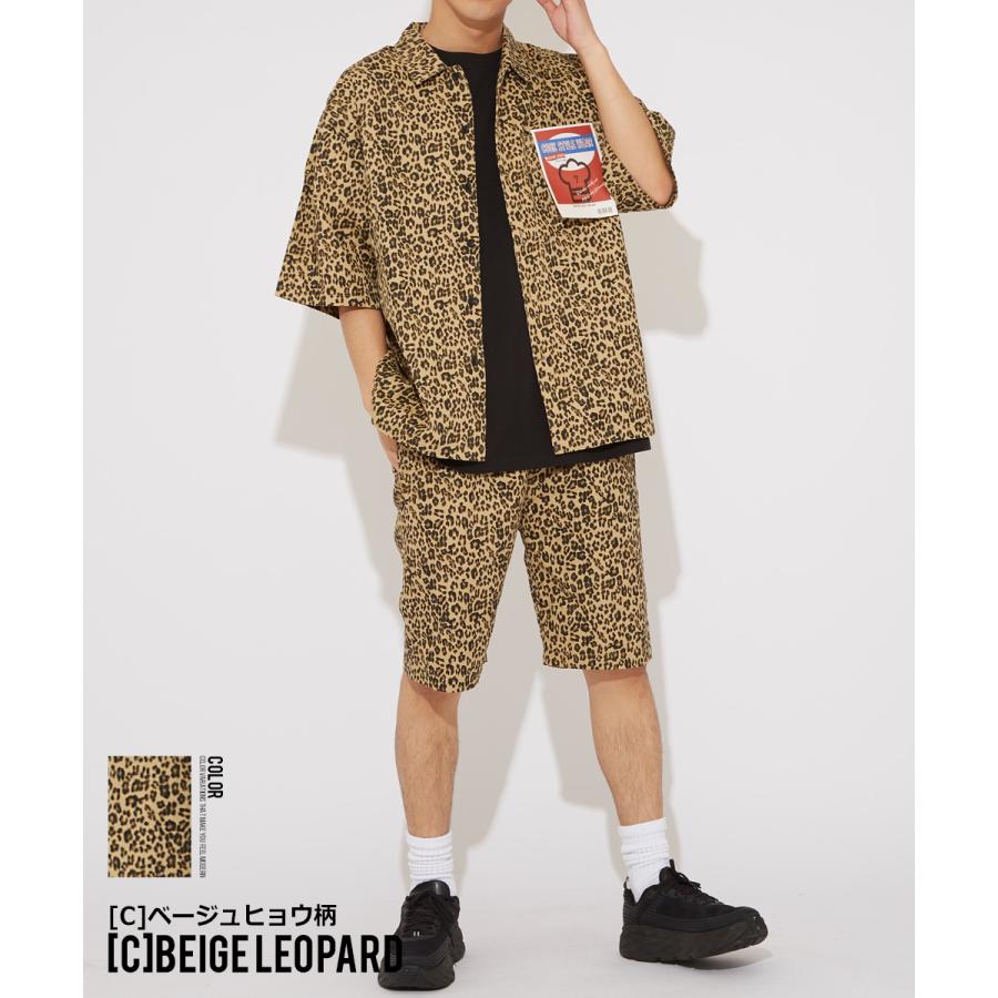 ビッグシャツ メンズ 半袖 柄シャツ 総柄 チェック柄 チェッカーフラッグ ヒョウ柄 レオパード柄 豹柄 ゼブラ柄 ビッグシルエット 大きいサイズ improves | improves | 06