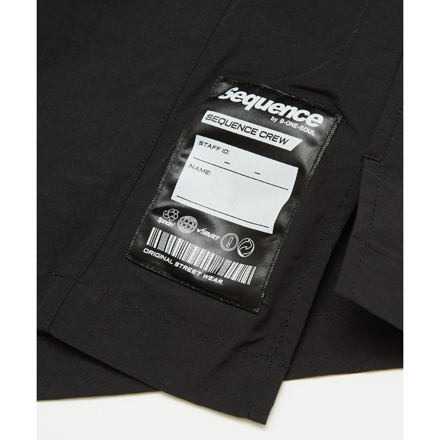 Sequence B ONE SOUL シーケンス ワイドシャツ メンズ 半袖シャツ ロゴプリント 大きいサイス ビッグシルエット ワークシャツ ミリタリーシャツ 黒 青 ブランド | improves | 13