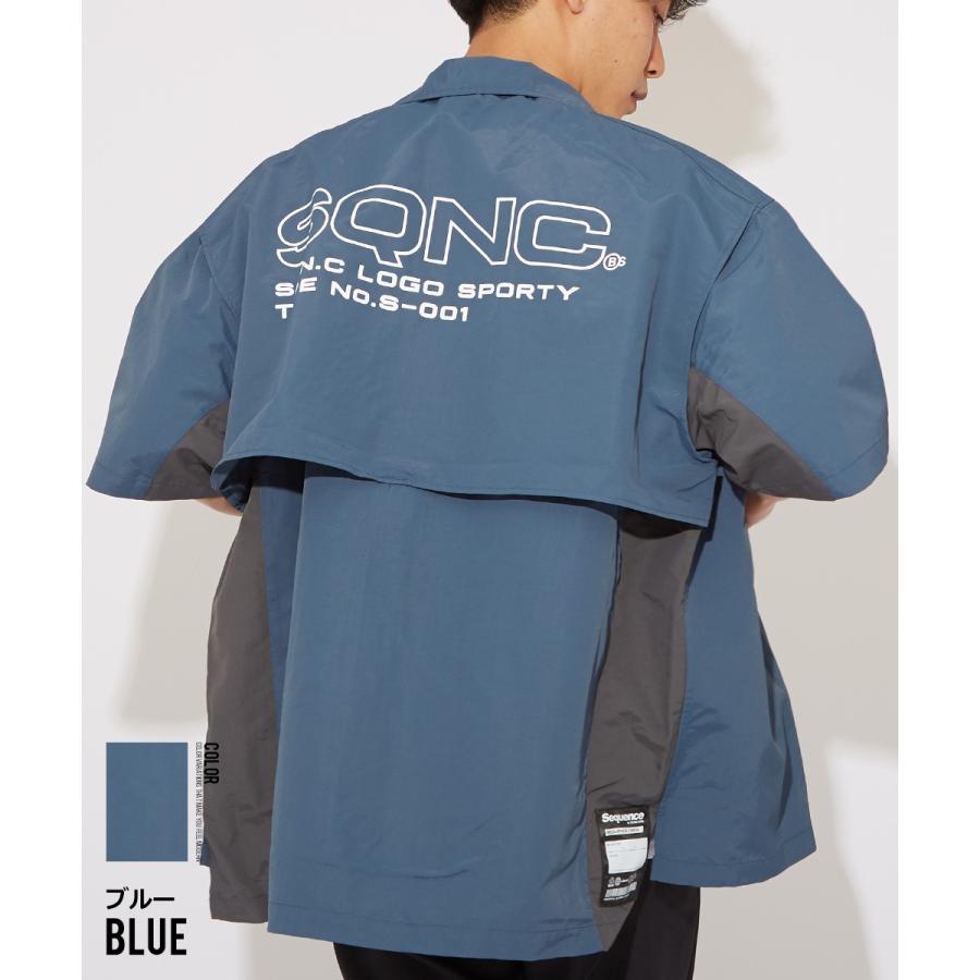 Sequence B ONE SOUL シーケンス ワイドシャツ メンズ 半袖シャツ ロゴプリント 大きいサイス ビッグシルエット ワークシャツ ミリタリーシャツ 黒 青 ブランド | improves | 02