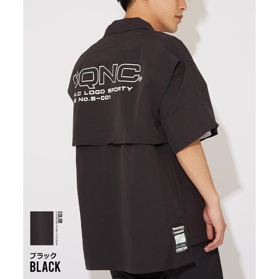 Sequence B ONE SOUL シーケンス ワイドシャツ メンズ 半袖シャツ ロゴプリント 大きいサイス ビッグシルエット ワークシャツ ミリタリーシャツ 黒 青 ブランド | improves | 08
