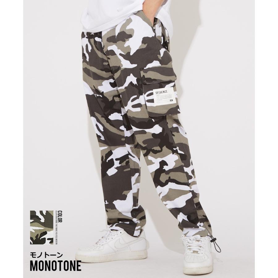 Sequence B ONE SOUL シーケンス メンズ カーゴパンツ ワイドパンツ カモフラ柄 迷彩柄 ミリタリーパンツ 大きいサイズ ビッグシルエット ブランド | improves | 05