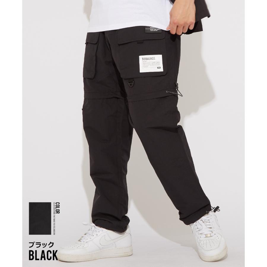 Sequence B ONE SOUL シーケンス メンズ カーゴパンツ 脱着可能 ハーフパンツ ショートパンツ ナイロンパンツ ワイドパンツ 大きいサイズ ミリタリー ブランド | improves | 11