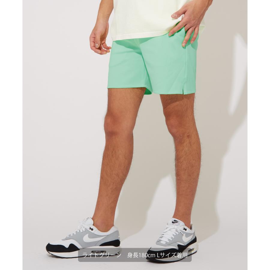 ハーフパンツ メンズ ライトダンボール ストレッチ ショートパンツ 無地 蛍光 ネオンカラー 短パン ショーツ スウェットショーツ | improves | 03