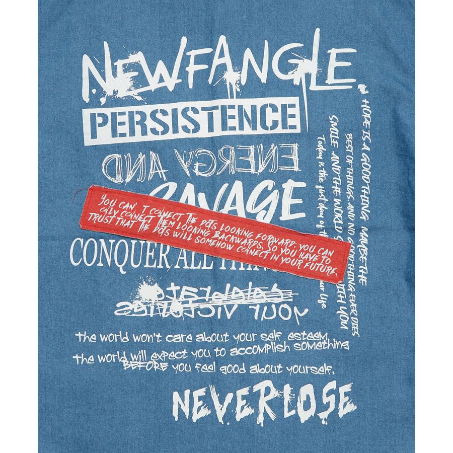 ビッグシャツ メンズ 半袖シャツ ロゴプリント ビッグシルエット オーバーサイズ 大きいサイズ デニムシャツ 青 黒 白 improves | improves | 17