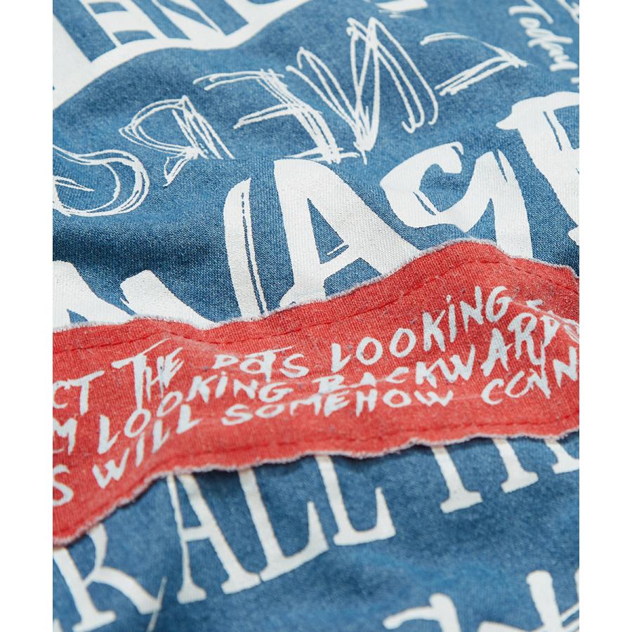 ビッグシャツ メンズ 半袖シャツ ロゴプリント ビッグシルエット オーバーサイズ 大きいサイズ デニムシャツ 青 黒 白 improves | improves | 18