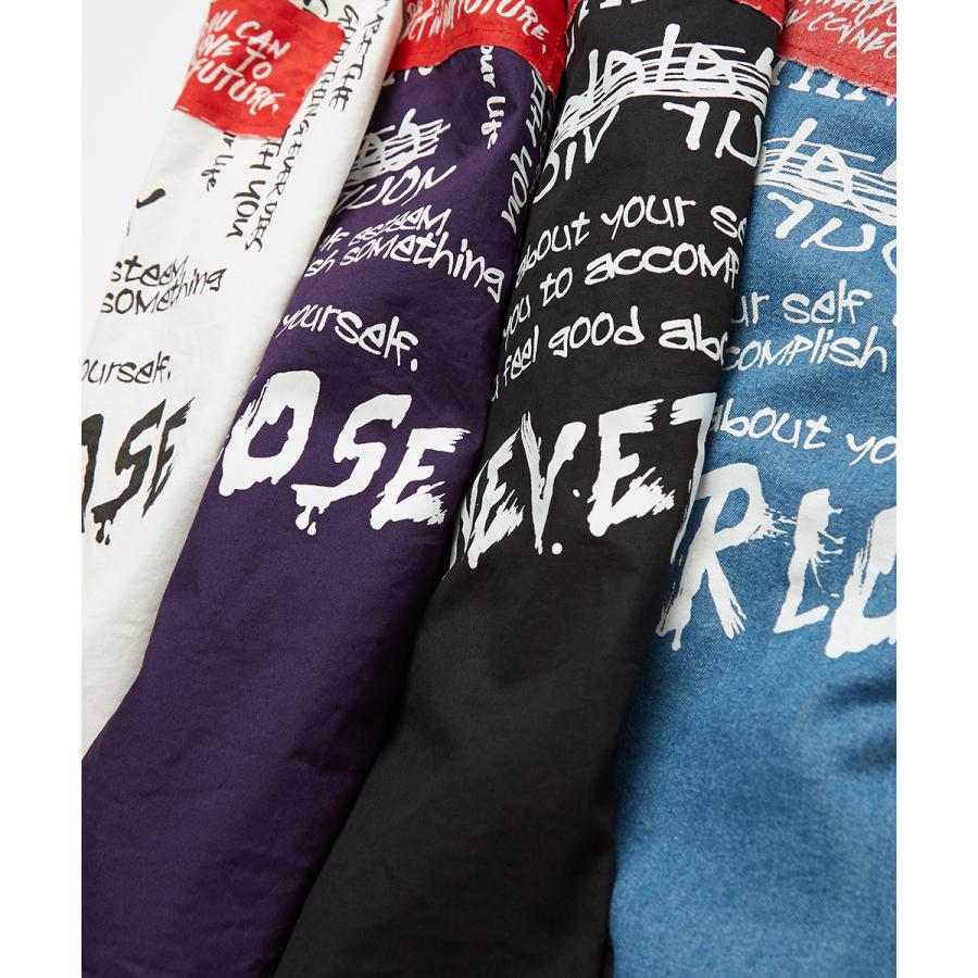 ビッグシャツ メンズ 半袖シャツ ロゴプリント ビッグシルエット オーバーサイズ 大きいサイズ デニムシャツ 青 黒 白 improves | improves | 19