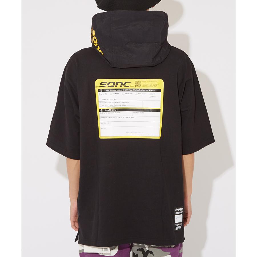 Sequence B ONE SOUL シーケンス パーカー メンズ 半袖 プルパーカー ロゴプリント プルオーバーパーカー 大きいサイズ オーバーサイズ 黒 白 ブランド | improves | 09