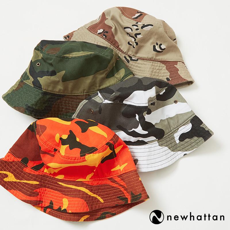 newhattan（ニューハッタン） バケットハット メンズ 迷彩柄