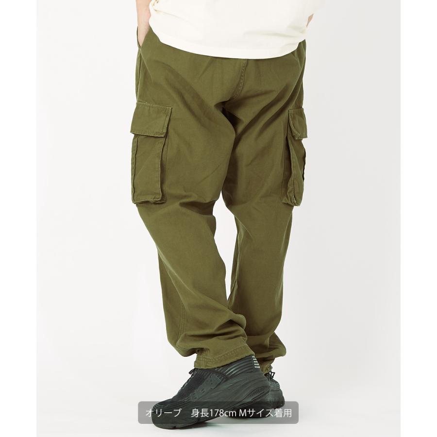 カーゴパンツ メンズ ワイド 大きいサイズ ツイル ミリタリーパンツ 緑 黒 無地 オーバーサイズ ゆったり ビッグシルエット improves | improves | 10