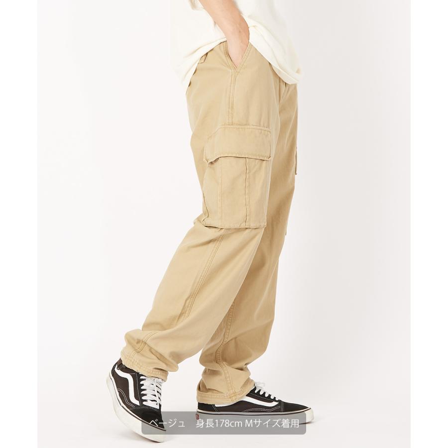 カーゴパンツ メンズ ワイド 大きいサイズ ツイル ミリタリーパンツ 緑 黒 無地 オーバーサイズ ゆったり ビッグシルエット improves | improves | 02