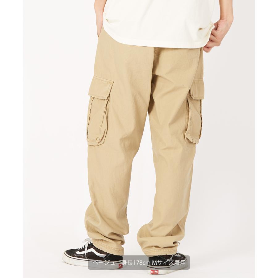カーゴパンツ メンズ ワイド 大きいサイズ ツイル ミリタリーパンツ 緑 黒 無地 オーバーサイズ ゆったり ビッグシルエット improves | improves | 03