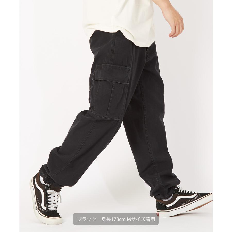 カーゴパンツ メンズ ワイド 大きいサイズ ツイル ミリタリーパンツ 緑 黒 無地 オーバーサイズ ゆったり ビッグシルエット improves | improves | 06