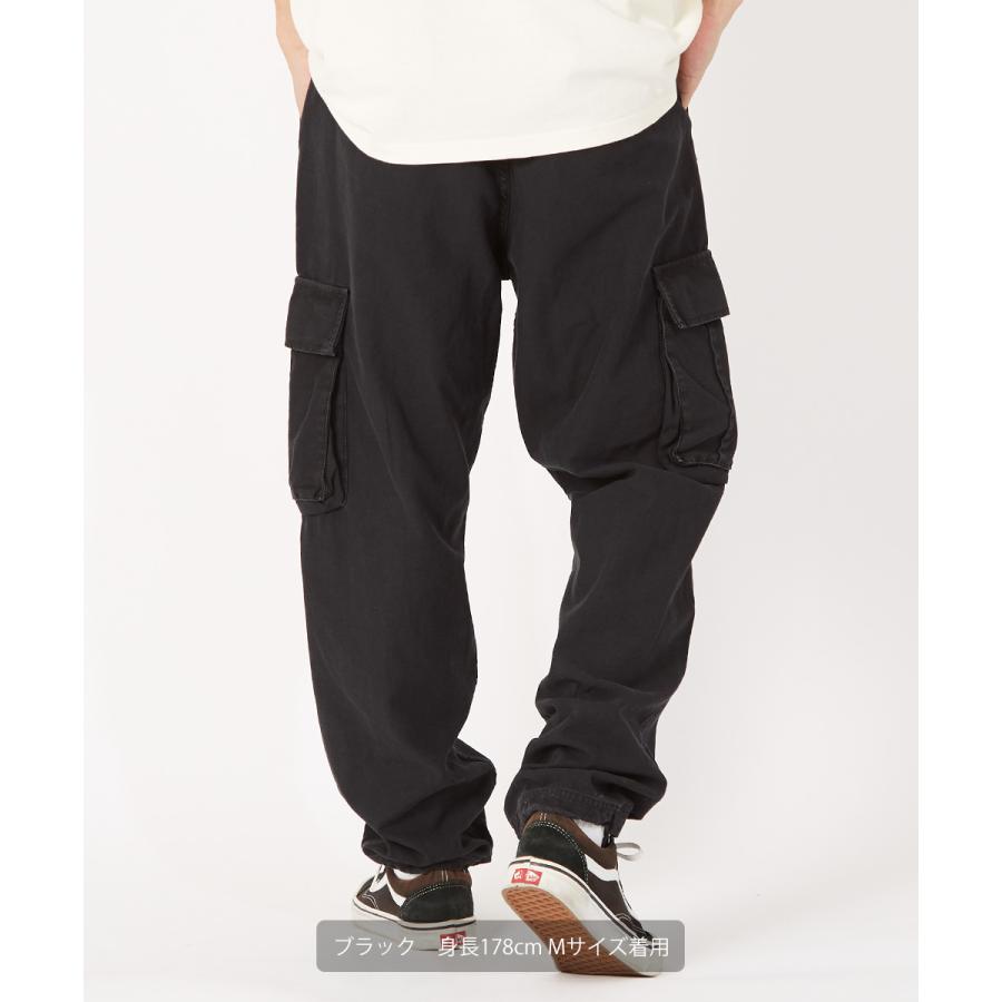 カーゴパンツ メンズ ワイド 大きいサイズ ツイル ミリタリーパンツ 緑 黒 無地 オーバーサイズ ゆったり ビッグシルエット improves | improves | 07
