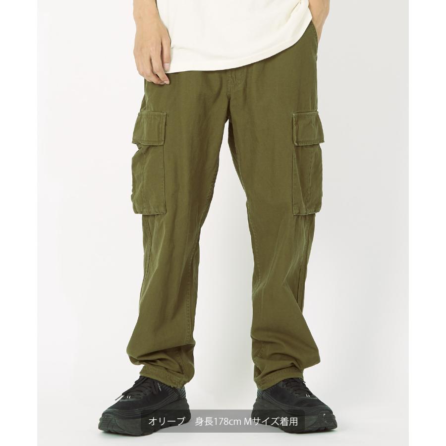 カーゴパンツ メンズ ワイド 大きいサイズ ツイル ミリタリーパンツ 緑 黒 無地 オーバーサイズ ゆったり ビッグシルエット improves | improves | 08