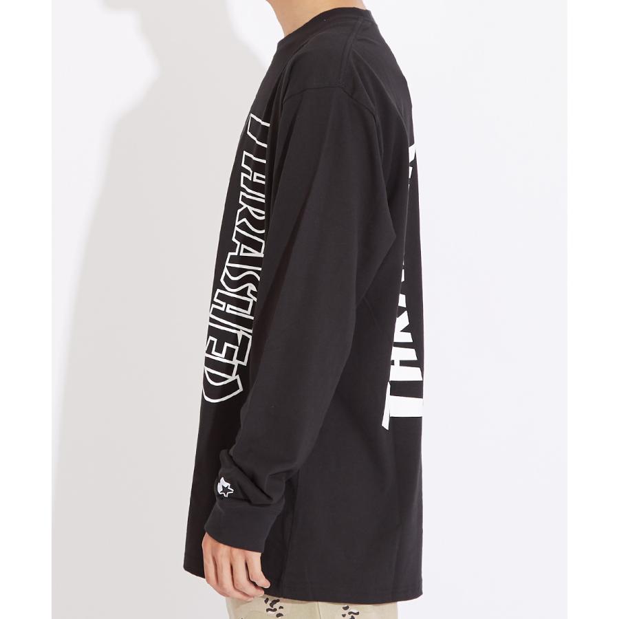 STARTER×THRASHER スターター×スラッシャー 長袖Tシャツ メンズ ロンT ロゴT プリントTシャツ クルーネック ゆったり 大きいサイズ 白 黒 ブランド | improves | 08