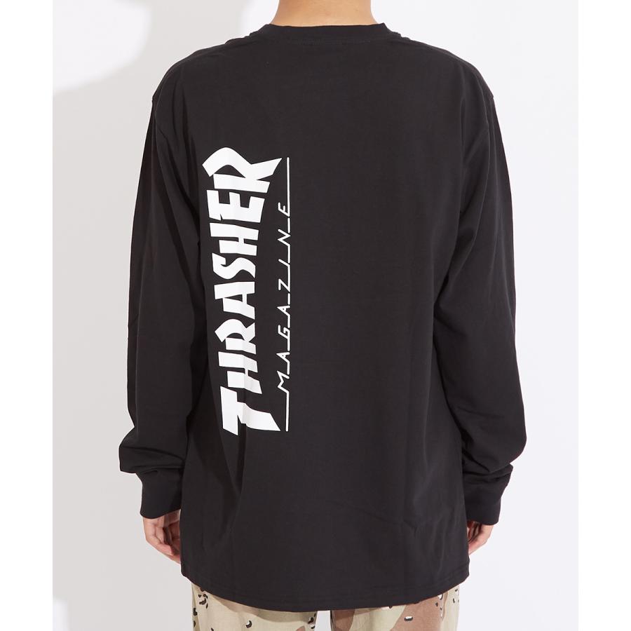 STARTER×THRASHER スターター×スラッシャー 長袖Tシャツ メンズ ロンT ロゴT プリントTシャツ クルーネック ゆったり 大きいサイズ 白 黒 ブランド | improves | 09