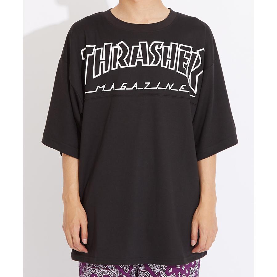 STARTER×THRASHER スターター×スラッシャー 半袖Tシャツ メンズ フットボールTシャツ ロゴT ビッグロゴ プリントTシャツ クルーネック 大きいサイズ ブランド | improves | 05