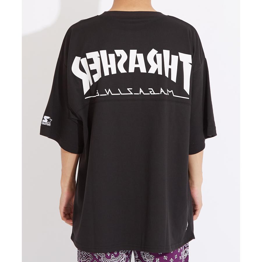 STARTER×THRASHER スターター×スラッシャー 半袖Tシャツ メンズ フットボールTシャツ ロゴT ビッグロゴ プリントTシャツ クルーネック 大きいサイズ ブランド | improves | 07