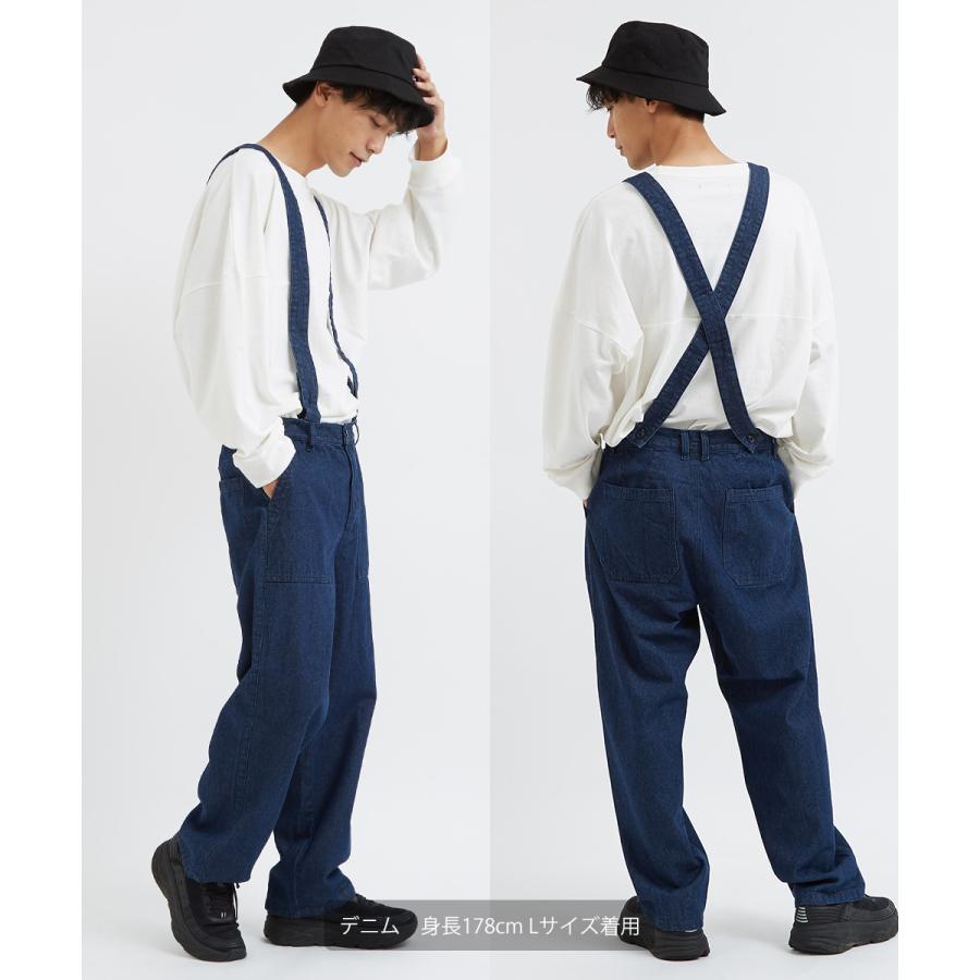 ワイドパンツ メンズ サスペンダー付き ツイル ベイカーパンツ テーパード ゆったり 大きいサイズ ビッグシルエット 無地 黒 青 Improves Improves インプローブス 通販 Yahoo ショッピング