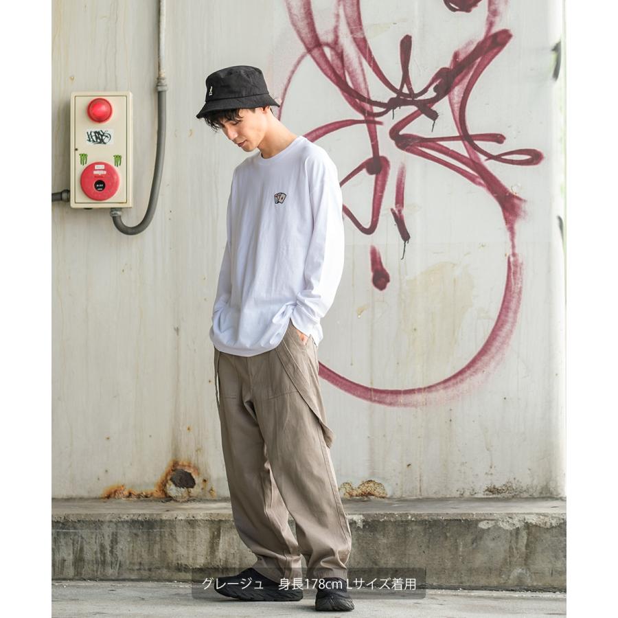 improves ワイドパンツ メンズ サスペンダー付き ツイル