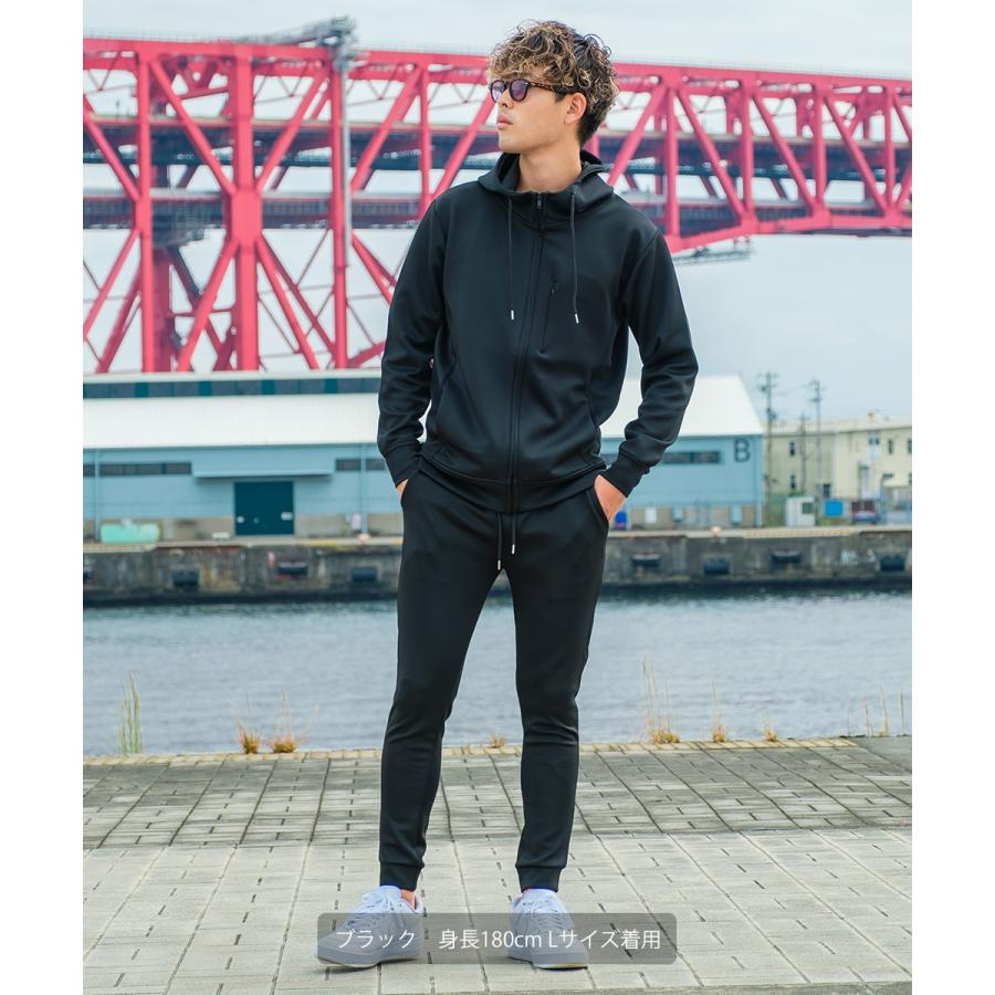 ジョガーパンツ メンズトラックパンツ イージー スキニー ダンボール素材 ジャージ トレーニングウェア ストレッチ ランニング ジム リラックス セットアップ | improves | 03