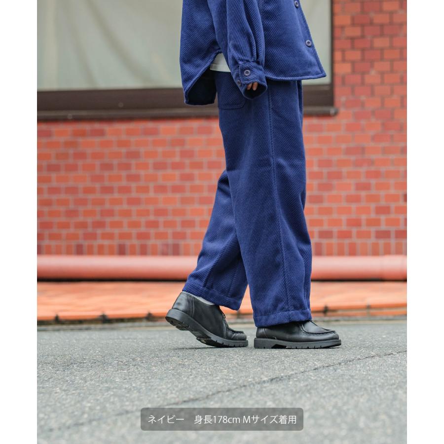 ワイドパンツ メンズ セットアップ可能 ウエストゴム オーバーサイズ 大きいサイズ イージーパンツ 無地 黒 青 improves | improves | 05