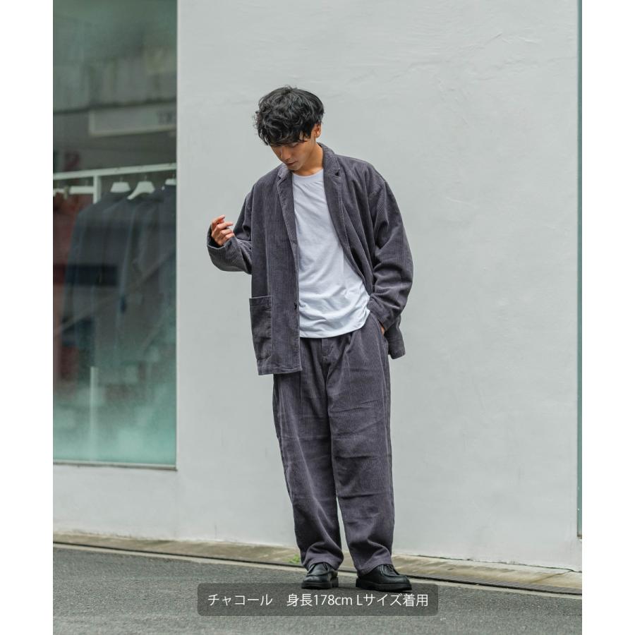 テーラードジャケット メンズ コーデュロイ 2Ｂジャケット 2つボタン ビッグシルエット オーバーサイズ 大きいサイズ セットアップ可能 無地 improves | improves | 13