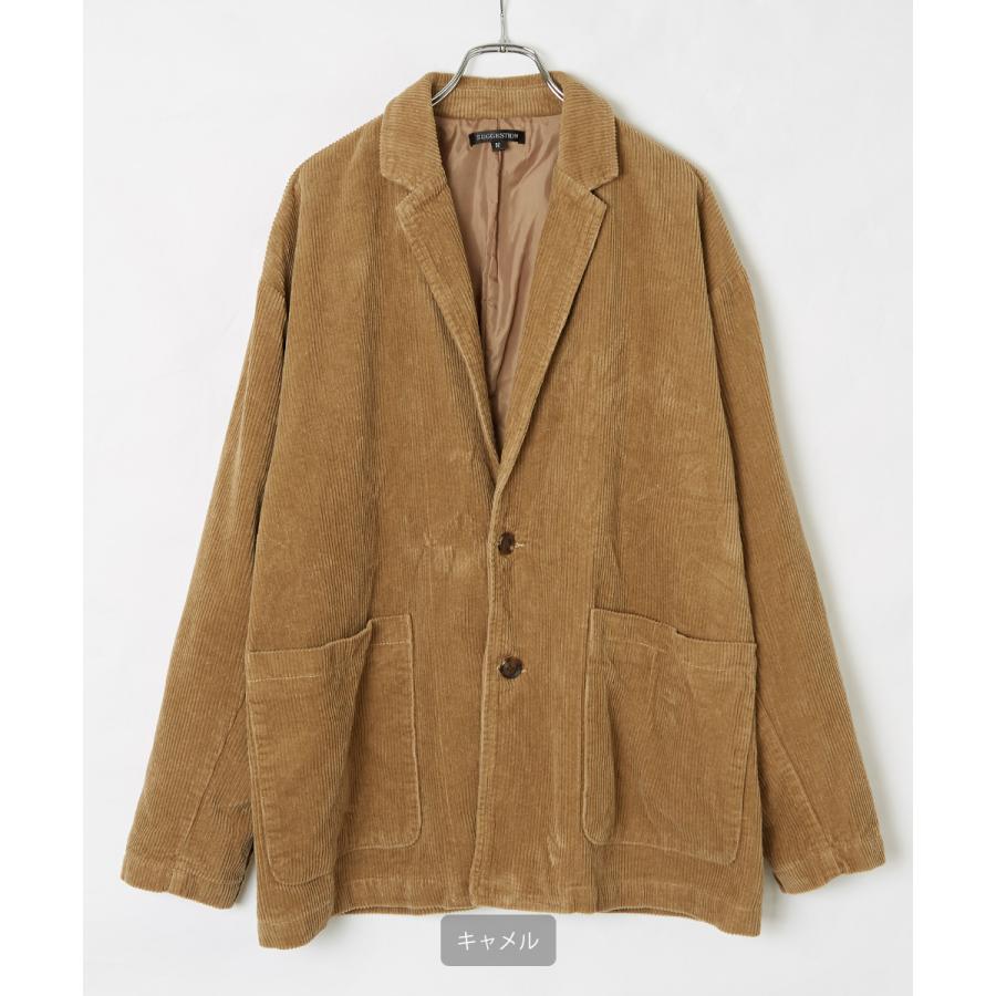 テーラードジャケット メンズ コーデュロイ 2Ｂジャケット 2つボタン ビッグシルエット オーバーサイズ 大きいサイズ セットアップ可能 無地 improves | improves | 17