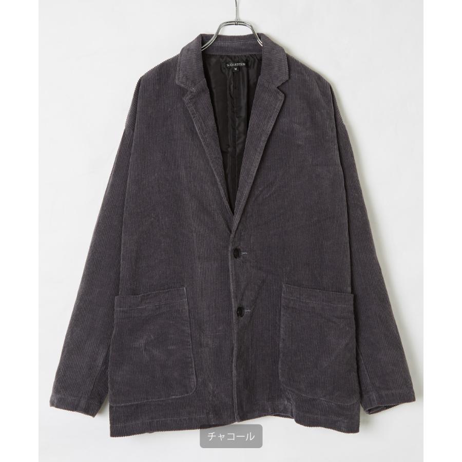 テーラードジャケット メンズ コーデュロイ 2Ｂジャケット 2つボタン ビッグシルエット オーバーサイズ 大きいサイズ セットアップ可能 無地 improves | improves | 18