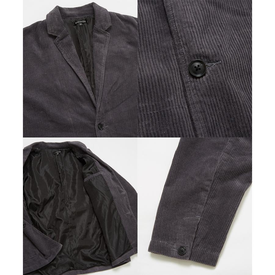 テーラードジャケット メンズ コーデュロイ 2Ｂジャケット 2つボタン ビッグシルエット オーバーサイズ 大きいサイズ セットアップ可能 無地 improves | improves | 19
