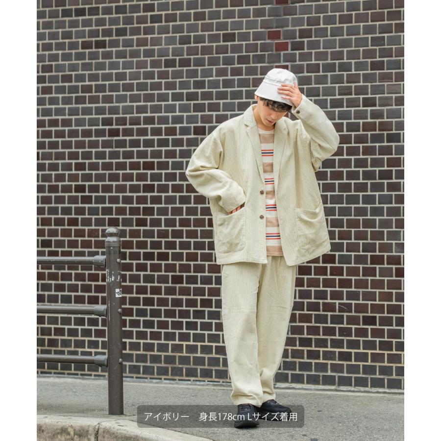 テーラードジャケット メンズ コーデュロイ 2Ｂジャケット 2つボタン ビッグシルエット オーバーサイズ 大きいサイズ セットアップ可能 無地 improves | improves | 02