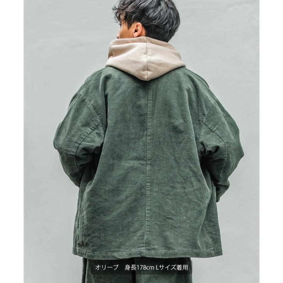 テーラードジャケット メンズ コーデュロイ 2Ｂジャケット 2つボタン ビッグシルエット オーバーサイズ 大きいサイズ セットアップ可能 無地 improves | improves | 07